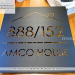 ป้ายบ้านเลขที่สแตนเลส เลขที่บ้านสีดำสวย ป้ายบ้านเลขที่โมเดิร์น มินิมอล ลอฟท์