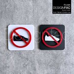 ป้ายกรุณาถอดรองเท้า ป้ายสัญลักษณ์ถอดรองเท้า สวยมีมิติ ป้ายติดหน้าห้อง สไตล์โมเดิร์น มินิมอล