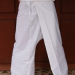 กางเกงชาวเล กางเล กางเกงสะดอ เตี่ยวสะดอ กางเกงสะปาสีขาว Fisherman pants