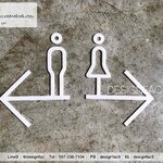 ป้ายบอกทางไปห้องน้ำ ป้ายบอกทางห้องน้ำ