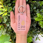 พวงกุญแจห้องพัก ANALAYA อะคริลิคพื้นฝ้า เซาะร่องลงสี สไตล์โมเดิร์น มินิมอล เรียบหรู