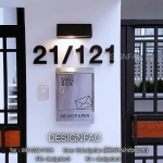 เลขที่บ้านสีดำ ตัวเลขสแตนเลสดำ ป้ายบ้านเลขที่สแตนเลส โมเดิร์น มินิมอล ลอฟท์