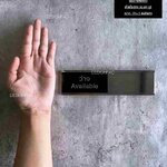 ป้ายเลื่อนว่าง-ไม่ว่าง ป้ายสแตนเลส ป้ายติดหน้าห้อง สไตล์โมเดิร์น มินิมอล มูจิ