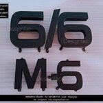 ป้ายบ้านเลขที่สแตนเลส 6/6 M6 เลขที่บ้านทำสีดำด้าน สไตล์โมเดิร์น มินิมอล ลอฟท์