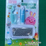 AE190 สีฟ้าขาว alice Grooming Brush หวีแปรงลวดแบบละเอียด(Size:10xh13cm.)*แถมฟรี BrushCleaner
