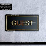 ป้ายหน้าห้อง GUEST Room ป้ายบริษัท ป้ายอะคริลิคนูนสวยมีมิติ สวยหรูหรา สไตล์โมเดิร์น มินิมอล มูจิ