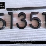 ป้ายบ้านเลขที่ 513/51 เลขที่บ้านสแตนเลสทำสีดำด้าน สไตล์โมเดิร์น มินิมอล ลอฟท์ มูจิ