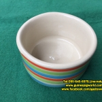 ชามเซรามิคใหญ่ไม่มีขอบเส้นผ่าศูนย์กลาง10xh.6.cm.เคลือบนอกใน,มีหลายลายหลายสี,ไม่คว่ำง่าย