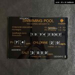 ป้ายบอกค่าคลอลีน ค่าเกลือ และค่ากรดด่าง สไตล์โมเดิร์น มินิมอล