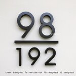 ป้ายบ้านเลขที่สแตนเลส เลขที่บ้านสแตนเลส เลขที่บ้านโมเดิร์น