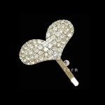 ปิ่นปักผมเก๋ๆ - หัวใจประดับเพชร งานสวยปราณีต ขนาด 4 x 2 cm #MadeinKorea *ราคาต่อชิ้น ใช้ปักเพื่อประดับผมโดยยึดกับหนังยางมัดผมค่ะ