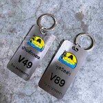 ป้ายพวงกุญแจพูลวิลล่า พวงกุญแจสแตนเลส โมเดิร์น มินิมอล