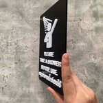 ป้ายกรุณาอาบน้ำก่อนใช้ ป้ายอะคริลิค ลายอะคริลิค สไตล์โมเดิร์น มินิมอล มูจิ ขนาด : 15 x 20 cm.