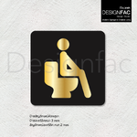 ป้ายสุขาหรูหรา ป้ายสัญลักษณ์ห้องน้ำ ป้ายหน้าห้องน้ำ นูนสวยมีมิติ สไตล์โมเดิร์น มินิมอล