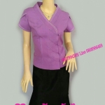 เสื้อผ้าไทยสตรี เสื้อผ้าฝ้ายสตรี เสื้อทำงานผ้าไทย เสื้อผ้าไทย เสื้อผ้าฝ้าย แฟชั่น เสื้อผ้าไทยสีม่วง น่ารัก