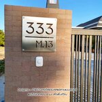 ป้ายบ้านเลขที่สแตนเลส 333 M.13 สวย ดูดี สไตล์โมเดิร์น มินิมอล ลอฟท์