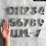 เลขที่บ้านโลหะ สแตนเลส ป้ายบ้านเลขที่ยกขอบ สไตล์โมเดิร์น มินิมอล เรียบหรู