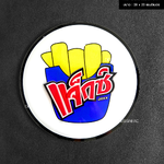 ป้ายสัญลักษณ์โลโก้ขนมแจ็กซ์ พื้นอะคริลิคลายสติ๊กเกอร์กลับด้าน สไตล์โมเดิร์น มินิมอล น่ารัก ขนาด : 20 x 20 เซนติเมตร