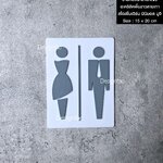 ป้ายห้องน้ำชายหญิง ป้ายห้องสุขา ป้ายห้องน้ำอะคริลิค ป้ายสัญลักษณ์ห้องน้ำ สไตล์โมเดิร์น มินิมอล มูจิ