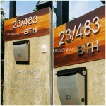 ป้ายบ้านเลขที่ เลขที่บ้านสแตนเลสเงา แบบโมเดิร์น ทนแดดทนฝน