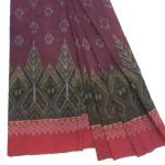 ผ้าซิ่นตีนแดง ผ้าฝ้ายตีนแดง ผ้าทอพื้นเมือง บุรีรัมย์ ลายสนฉัตรเดือนล้อม อัปสรา ขนาด 2 เมตร สำเนา