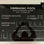 ป้ายบอกค่าคลอลีน ค่าเกลือ และค่ากรดด่าง สีดำ สไตล์โมเดิร์น มินิมอล