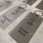 พวงกุญแจห้องพัก พวงกุญแจสแตนเลสกัดกรดลงสี สไตล์โมเดิร์น มินิมอล เรียบหรู