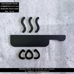 ป้ายหน้าห้องครัว ป้ายห้องครัว ป้ายห้องทำอาหาร ป้ายอะคริลิคนูนมีมิติ สไตล์โมเดิร์น มินิมอล ลอฟท์