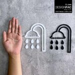 ป้ายห้องอาบน้ำโมเดิร์น ป้ายอาบนำ้ ป้ายสัญลักษณ์ห้องน้ำ สวยมีมิติ ป้ายอะคริลิค สไตล์มินิมอล