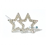 กิ๊บแม่เหล็กดาวคู่ชนิดโปร่ง สีเงินแต่งคริสตัลแท้สีขาวใส เล่นไฟสวยกริ๊บๆ วิ้งๆ งานสวยพรีเมี่ยม *ราคาต่อชิ้นค่ะ ขนาด 5 x 3.2 cm ใส่ออกงานได้สบายมากค่ะ #MadeinKorea