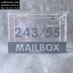 MAILBOX 243/55 ตู้จดหมายอะคริลิคใสลายเทา ตู้ไปรษณีย์ สไตล์โมเดิร์น มินิมอล มูจิ