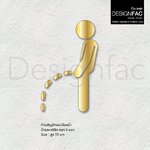 ป้ายห้องน้ำชายเรียบหรู ป้ายห้องน้ำอะคริลิค ป้ายสัญลักษณ์ นูนสวยมีมิติ สไตล์มินิมอล luxury