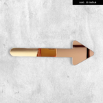 ป้ายสัญลักษณ์ ป้ายลูกศรชี้ทาง อะคริลิคสีโรสโกลด์มิลเลอร์เงา สไตล์โมเดิร์น มินิมอล เรียบหรู