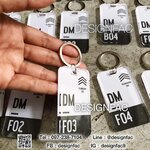 พวงกุญแจห้องพัก พวงกุญแจเลข Designfac