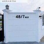 เลขที่บ้านสแตนเลสทำสีดำด้าน ป้ายบ้านเลขที่ แต่งบ้านสไตล์โมเดิร์น