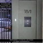 ป้ายบ้านเลขที่ 18/1 เลขที่บ้านสแตนเลสสทำสีดำด้าน สวยทนทาน สไตล์โมเดิร์น มินิมอล ลอฟท์