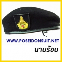 10. หมวกไบเลย์ สีดำ นายร้อย(ดิ้น)