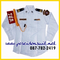 4. ชุดรปภ.เสื้อเชิ้ตสีขาว แขนยาว กางเกงสีกรม