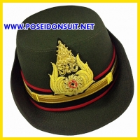17. หมวกหม้อตาลนายร้อย ทบ.สีเขียว หญิง