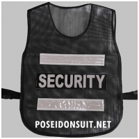 11. เสื้อ Security สะท้อนแสง สีดำ-เงิน