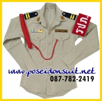 6. ชุดรปภ.เสื้อเชิ้ตสีกากี แขนยาว กางเกงสีกากี