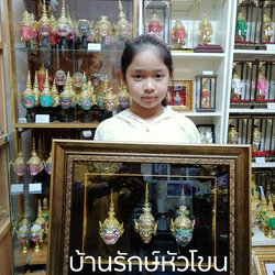หัวโขนเล็กพร้อมกรอบลายไทย