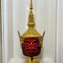 พญาครุฑ ยอดแหลม ขนาดครอบ (สีแดง)