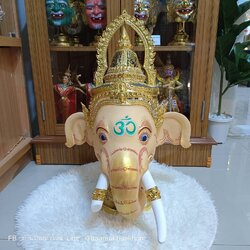 เศียรครู พระพิฆเนศ (หน้าสีเนื้อ) ขนาดครอบ เกรดพรีเมี่ยม