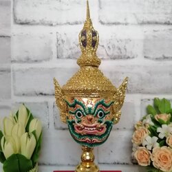 ท้าวเวสสุวรรณ ขนาดกลาง งานละเอียด เรซิ่นปิดทอง พร้อมฐานปิดทอง