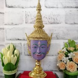 พระนารายณ์ ขนาดกลาง เรซิ่นปิดทอง พร้อมฐานปิดทอง