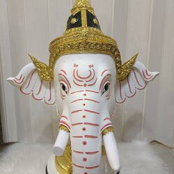 พระพิฆเนศ ขนาดครอบ (สีขาว)