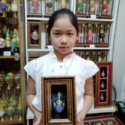 หัวโขนจิ๋ว พร้อมกรอบไม้ลายไทย