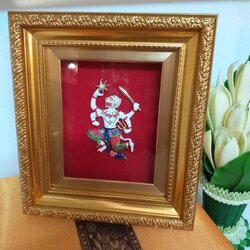 กรอบรูปที่ระลึกไทยๆ พร้อมกล่องผ้าไหม