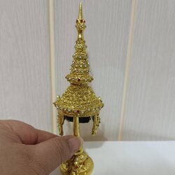 ชฎาพระ ขนาดจิ๋ว ประดับเพชร ขนาดตั้งหน้ารถ